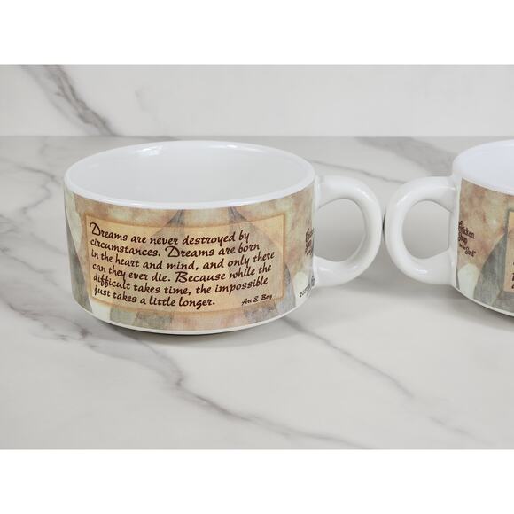Chicken Bowl Soup Mug Cup For The Soul Giftco Kitchen Dinnerware x2 Vintage - Picture 6 of 13